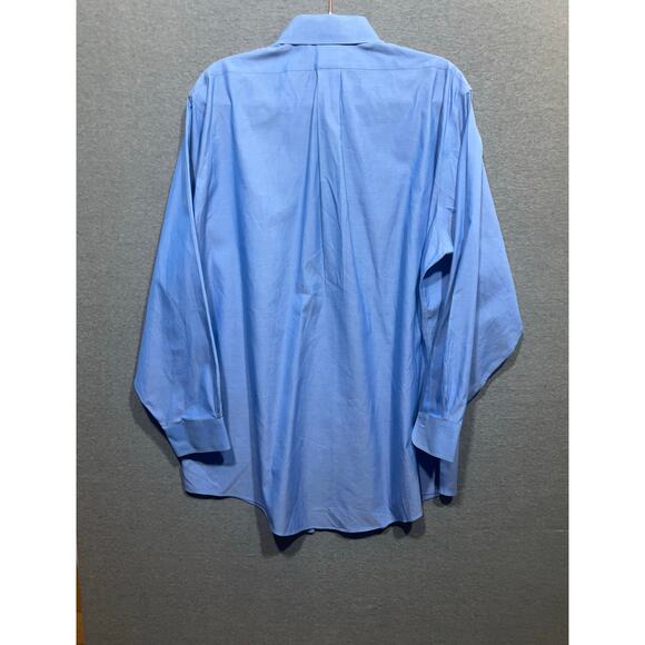 Brooks Brothers Traditional Fit Non-Iron Mens Dress Shirt Blue Size 16.5 - Picture 6 of 11